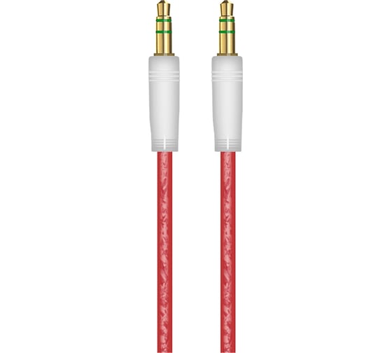 Акустический кабель OXION AUX005 jack (M) - jack(M), 1м, красный, арт. OX-AUX005RD