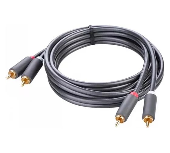Кабель Ugreen AV104 2RCA Male to 2RCA Male Cable, длина 5м. цвет черный 10520_