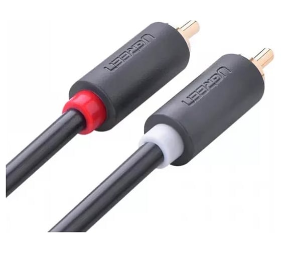 Кабель Ugreen AV104 2RCA Male to 2RCA Male Cable, длина 5м. цвет черный 10520_