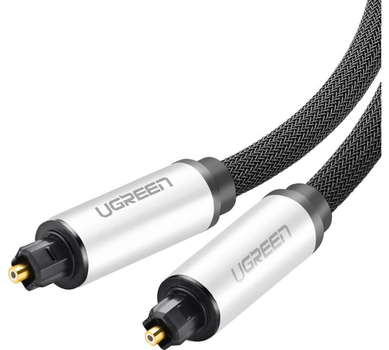 Кабель Ugreen AV108 Toslink Optical Male To Male Audio Cable, длина 3м. цвет серебристо-черный 10541_
