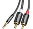 Кабель Ugreen AV1163.5mm Male to 2RCA Male Cable, длина 1м. цвет черный 10749_ 1