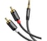 Кабель Ugreen AV1163.5mm Male to 2RCA Male Cable, длина 1м. цвет черный 10749_ 4