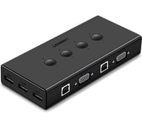 Разветвитель портов Ugreen CM154 (50280) 4-Port USB KVM Switch Box. цвет черный 50280_