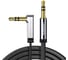 Кабель Ugreen GREEN AV119 (10599) 3.5mm Male to 3.5mm Male Straight to angle flat Cable прямой и угловой, длина 2м, цве черный 10599_ 1