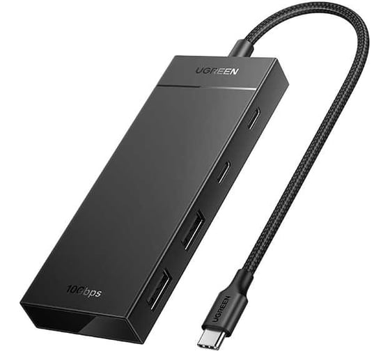 Хаб Ugreen CM806 (35583) USB-C To 2xUSB-A + 2xUSB-C HUB without PD. Цвет: черный 35583_