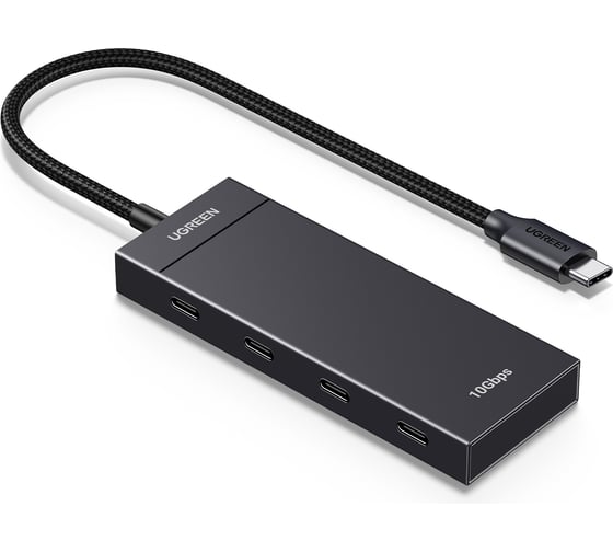 Хаб Ugreen CM806 (35584) USB-C to 4xUSB-C HUB without PD. Цвет: черный 35584_