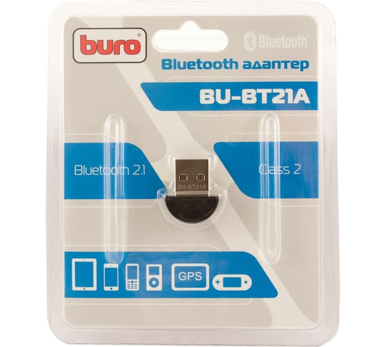 Адаптер USB BURO BU-BT21A BT2.1+EDR class 2 10м черный 341941
