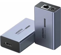 Удлинитель HDMI сигнала Ugreen CM609 () HDMI Extender 50m Over a Single Cat5e/6 50m (EU). Цвет: серый 90811EU