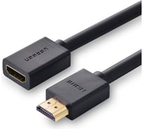 Кабель Ugreen HD107 (10145) HDMI Male to Female Cable в оплетке. Длина 3м. Цвет: черный 10145_