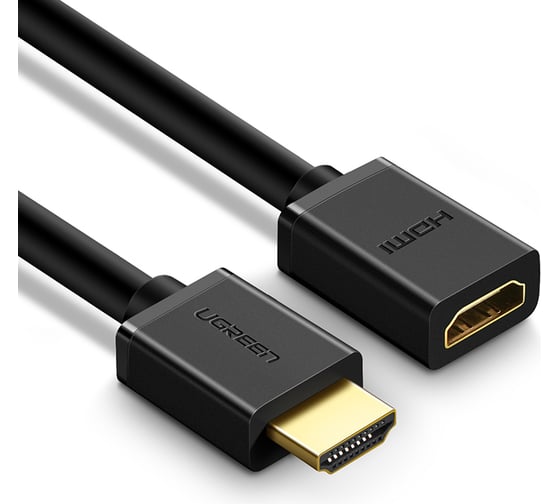 Кабель Ugreen HD107 (10145) HDMI Male to Female Cable в оплетке. Длина 3м. Цвет: черный 10145_