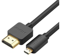 Кабель Ugreen HD127 (30102) Micro HDMI to HDMI Cable. Длина: 1,5м. Цвет: черный 30102_