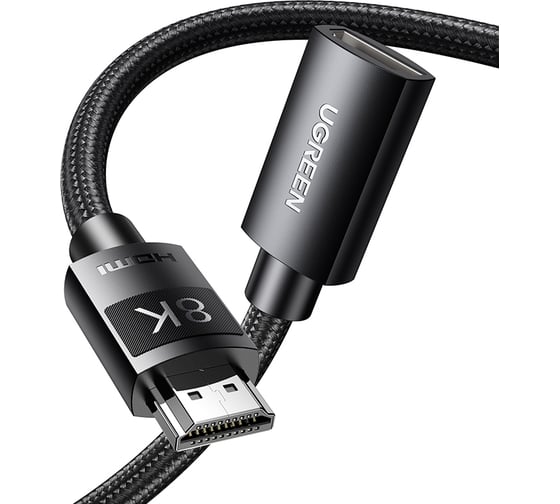 Кабель-удлинитель Ugreen HD151 (40400) HDMI 8K Male To Female Extension Cable. Длина: 0,5 м. Цвет: черный 40400_