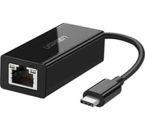 Адаптер Ugreen US236 USB-C 3.1 GEN1 Male to 10/100/1000Mbps, цвет черный () 50307