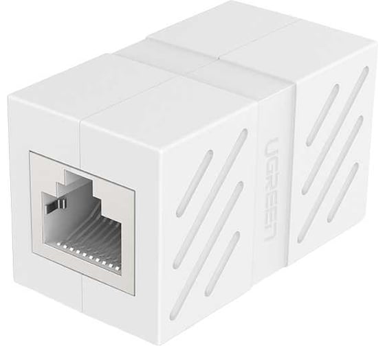 Адаптер Ugreen-удлинитель для сетевого кабеля NW114 (20311) RJ 45 Network Keystone Jack In-Line Coupler Female to Female. В комплекте 1 шт. Цвет: белый 20311_