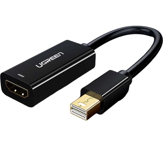 Конвертер Ugreen MD112 (40360) Mini DP to HDMI Female Converter 4K. Цвет: черный 40360_
