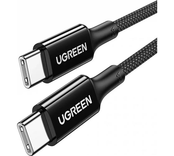 Кабель Ugreen US557 (15275) USB-C to USB-C PD 5A Fast Charging Data Cable. Длина: 1м. Цвет: черный 15275_