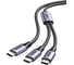 Кабель Ugreen US561 (35087) Type C 2.0 Male To Type C 2.0 Male 2-in-1 Charging и Data Cable. Длина: 1,5м. Цвет: черный 35087_ 1
