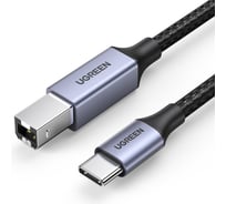 Кабель для принтера Ugreen US370 (45034) USB-C to USB-A Printer Cable. Длина: 1м. Цвет: черный 45034_