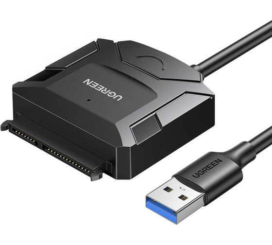 Конвертер Ugreen CR108 () USB to SATA Hard Drive Converter Cable EU. Цвет: черный 20611 1