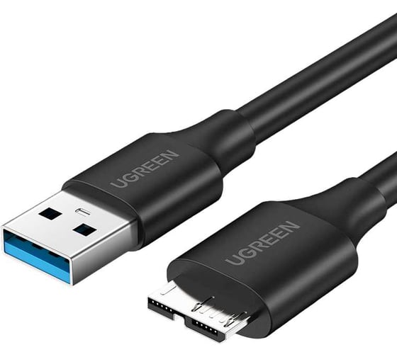 Кабель Ugreen US130 (10840) USB 3.0 A Male to Micro USB 3.0 Male Cable. Длина: 0,5 м. Цвет: черный 10840_ 1