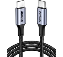 Кабель Ugreen US316 () USB-C 2.0 to USB-C 2.0 5A Data Cable. Длина 3м. Цвет: черный 90120