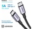 Кабель Ugreen US316 () USB-C 2.0 to USB-C 2.0 5A Data Cable. Длина 3м. Цвет: черный 90120 3