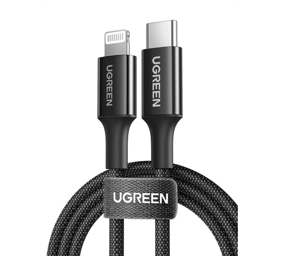 Кабель Ugreen US532 () Lightning To USB-C PD Charging Cable. Длина: 1м. Цвет: черный 90493 1