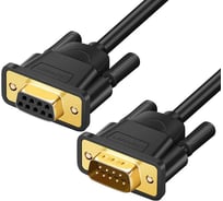 Кабель Ugreen DB101 (20147) DB9 RS-232 Male To Female Adapter Cable. Длина: 3м. Цвет: черный 20147_