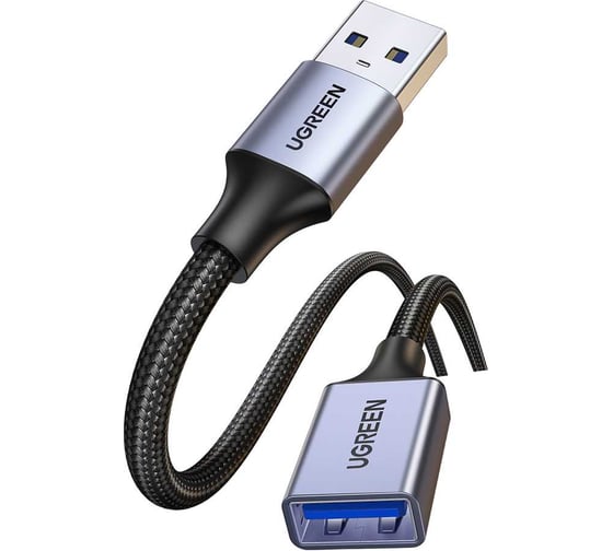 Кабель Ugreen US115 (25285) USB-A Male to USB-A Female Extension Cable. Длина: 5м. Цвет: черный 25285_