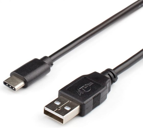 Кабель Retic USB 2.0, штекер Type-C штекер USB-A с ферритом чёрный 0,8 м AT2773 1