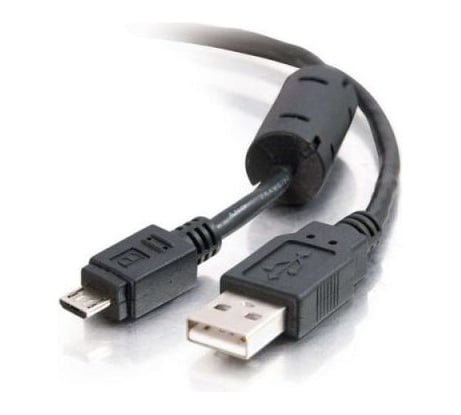 Кабель Retic USB 2.0 OTG для смартфона, штекер микро-USB, штекер USB-A OTG, с ферритом чёрный 0,8 м AT9174