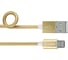 Дата-Кабель USB-microUSB Interstep PVC/Nylon, цвет-Gold, 2м, B201, 54531 1