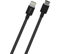 Кабель Type-C - Lightning не MFI, ТРЕ Interstep черный, 1m, B201 77129