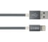 Кабель Interstep, USB iPh5 8pin Mfi материал-TPE, цвет-SpGray, 1m, B201 44016 1