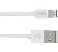 Кабель Interstep, USB iPhone5/iPadmini 8pin MFi 1.0m белый, B201 35482