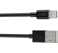 Кабель USB iPhone5/iPadmini 8pin MFi Interstep 1.0m черный, B201, 33573