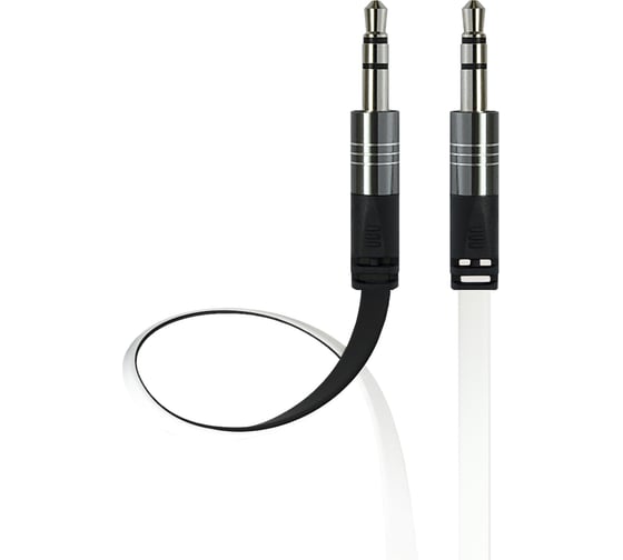 Аудио кабель Interstep, AUX BW 3.5мм jack - 3,5мм jack бело/черный, 2м, B203 27711 1