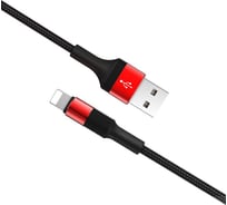 USB-кабель BOROFONE, AM-8pin Lightning 1 метр, 2.4A, тканый, красный 23752-BX21iR