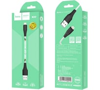 USB-кабель Hoco AM-8pin Lightning 1 метр, 2A, ПВХ, белый, 23753-X32iW