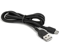 Кабель Mirex, USB 2.0 AM-microBM 1 метр, 2.4A, чёрный, в коробке 13700-008M2BK