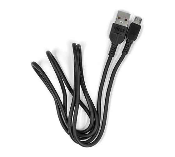 Кабель Mirex, USB 2.0 AM-microBM 1 метр, 2.4A, чёрный, в коробке 13700-008M2BK
