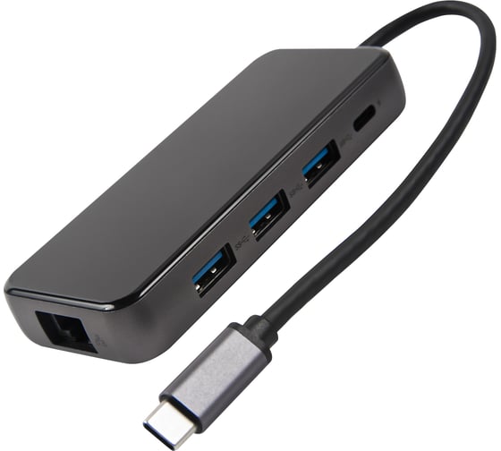 Multiport adapter Red Line Type-C 8 in 1 для ноутбука, черный УТ000021635