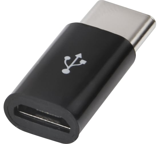 Адаптер-переходник Red Line Micro USB - Type-C пластик, черный УТ000016931 1