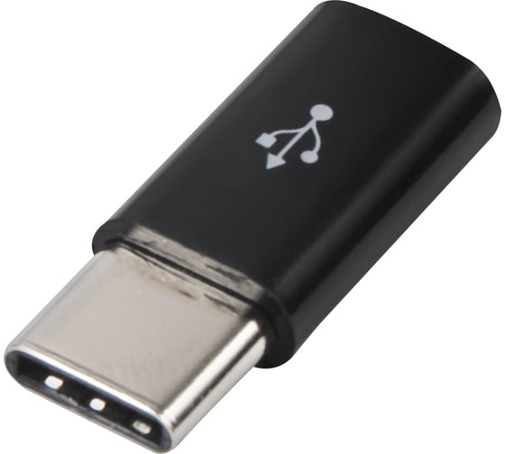 Адаптер-переходник Red Line Micro USB - Type-C пластик, черный УТ000016931