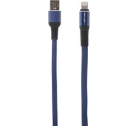 Дата-кабель Red Line Flat USB - Lightning, синий УТ000015527