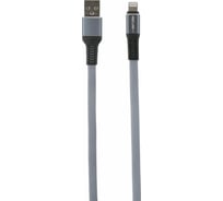 Дата-кабель Red Line Flat USB - Lightning, серый УТ000015529