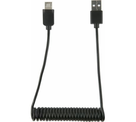 Дата-кабель Red Line Spiral USB - Micro USB, черный УТ000015709
