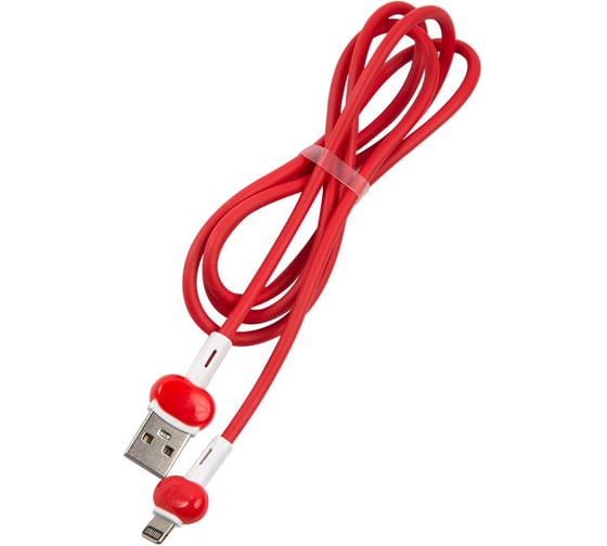 Дата-кабель Red Line Candy USB - Lightning, красный УТ000021989 1