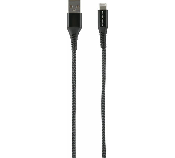 Дата-кабель Red Line Razor USB - Lighting, черно-серый УТ000015531
