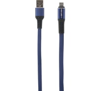 Дата-кабель Red Line Flat USB - Micro USB, синий УТ000015528